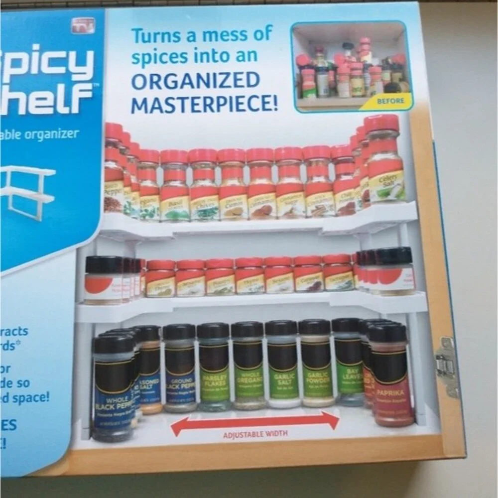 Spicy Shelf Patented Stackable Organizer - Pantry, Bathroom, Crafts
